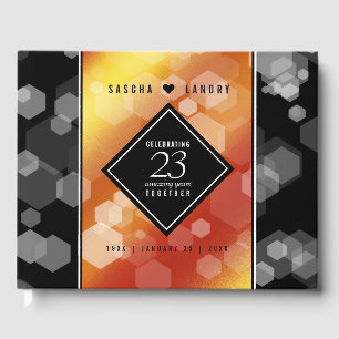 Elegant 23rd Imperial Topaz Wedding Anniversary Guest Book