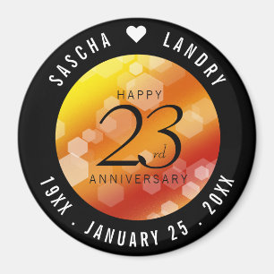 Elegant 23rd Imperial Topaz Wedding Anniversary Magnet