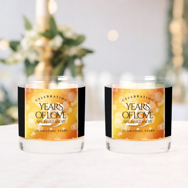 Elegant 23rd Imperial Topaz Wedding Anniversary Whiskey Glass (Insitu (Wedding))