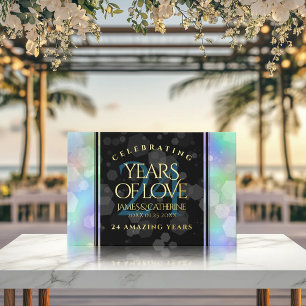 Elegant 24th Opal Wedding Anniversary Celebration Guest Book