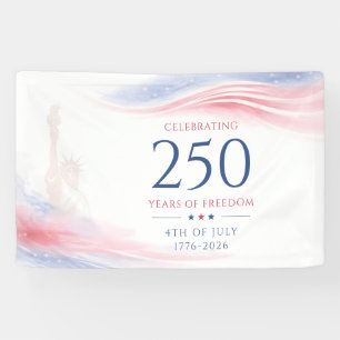 Elegant 250th American Independence Day 4th July Banner