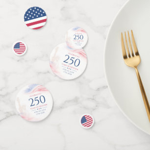 Elegant 250th American Independence Day 4th July Confetti