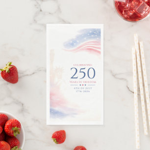 Elegant 250th American Independence Day 4th July Napkin