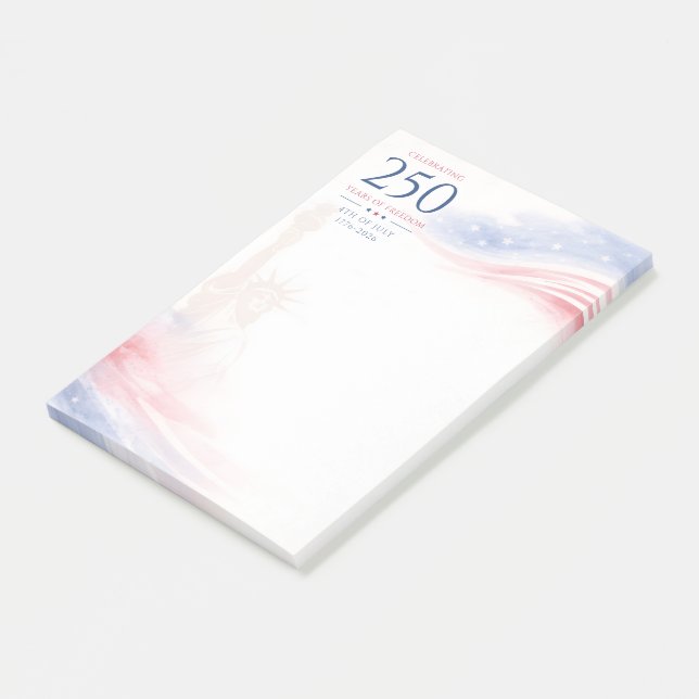 Elegant 250th American Independence Day 4th July Post-it Notes (Angled)