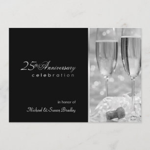 Elegant 25th Anniversary Party Invitation