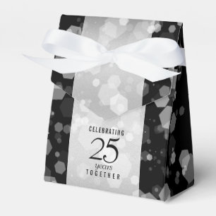 Elegant 25th Silver Wedding Anniversary Favour Box