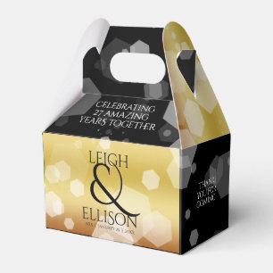 Elegant 27th Music Wedding Anniversary Celebration Favour Box