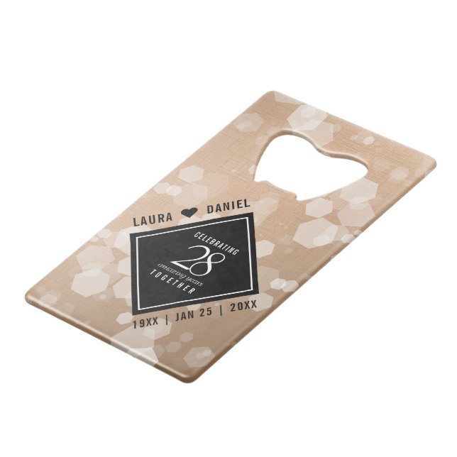 Elegant 28th Linen Wedding Anniversary Celebration (Front Angled)