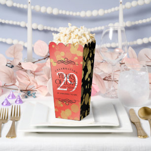 Elegant 29th Garnet Wedding Anniversary Favour Box