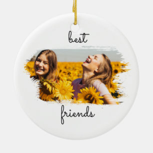 Elegant 2 BFF Best Friends Forever Ceramic Tree Decoration