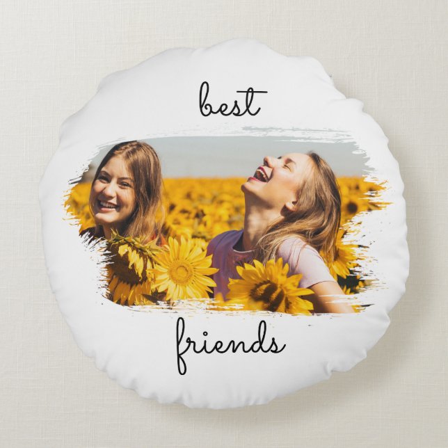 Elegant 2 BFF Best Friends Forever Round Cushion (Back)