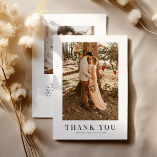 Elegant 2 Photo Wedding Thank You Card