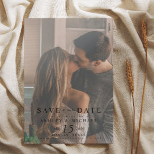 Elegant 2 Photo Wedding Website QR Code Save The Date