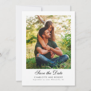 Elegant 2 Photos QR Code Wedding Save The Date