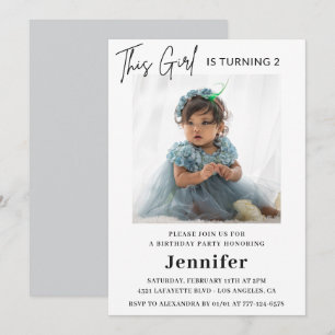 Elegant 2nd birthday invitations Photo Modern