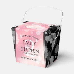 Elegant 2nd Rose Quartz Wedding Anniversary Favour Box