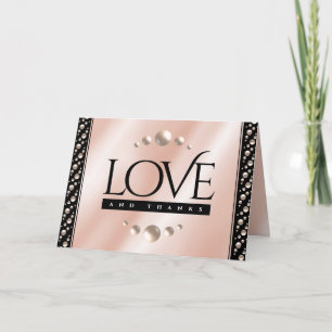 Elegant 30th 46th Pearl Wedding Anniversary Thank You Card