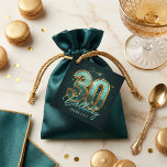 Elegant 30th Birthday Gold Teal 3D Effect Luxury Favour Tags<br><div class="desc">Elevate your milestone celebration with these sophisticated thank you favor tags. Featuring a striking 3D-effect gold "30" set against a moody dark teal and emerald green background, this design perfectly balances modern glamour with masculine elegance. The sparkling gold dust and refined script "Birthday" make these ideal for a luxury "Dirty...</div>