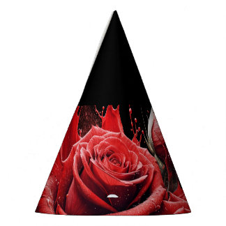 Elegant 30th Birthday - Roses in Bloom Party Hat