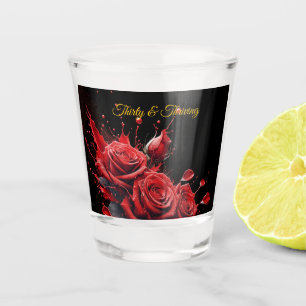 Elegant 30th Birthday - Roses in Bloom Shot Glass
