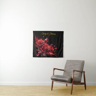 Elegant 30th Birthday - Roses in Bloom Tapestry