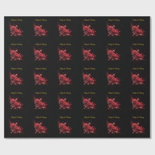 Elegant 30th Birthday - Roses in Bloom Wrapping Paper
