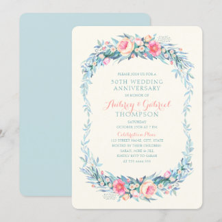 Elegant 30th Wedding Anniversary Floral Spring Invitation