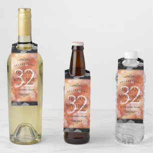 Elegant 32nd Bronze Wedding Anniversary Bottle Tag