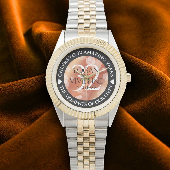 Elegant 32nd Bronze Wedding Anniversary Watch (Elegant 32nd Bronze Wedding Anniversary Wristwatch Cover Photo)