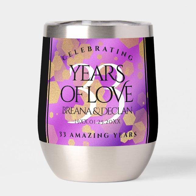 Elegant 33rd Amethyst Wedding Anniversary (Back)