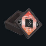 Elegant 35th Coral Wedding Anniversary Gift Box<br><div class="desc">Celebrate the 35th coral wedding anniversary with this stylish keepsake box! Elegant black and white lettering with hexagonal confetti on a coral pink background add a memorable touch for this special occasion and extraordinary milestone. Personalise with the couple's names and dates of marriage. Design © W.H. Sim. See more at...</div>