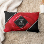 Elegant 36th Rose Wedding Anniversary Celebration Lumbar Cushion<br><div class="desc">Celebrate the 36th wedding anniversary with this elegant commemorative lumbar throw pillow! Elegant white serif and sans serif lettering on a romantic red rose background add a memorable touch for this special occasion and extraordinary milestone. Customise with the couple's names and years of marriage for their rose anniversary. Design ©...</div>