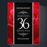Elegant 36th Rose Wedding Anniversary Celebration Paperweight<br><div class="desc">Make the 36th rose wedding anniversary a memorable event with this commemorative paperweight! Elegant white lettering styled on black and romantic red rose backgrounds add a memorable touch for this special occasion and extraordinary milestone. Personalise with the couple's names and dates of marriage. Design © W.H. Sim. See more at...</div>