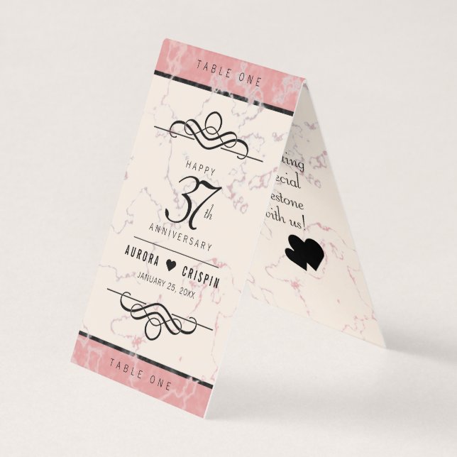 Elegant 37th Alabaster Wedding Anniversary (Front)