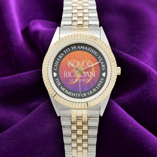 Elegant 39th Agate Wedding Anniversary Watch