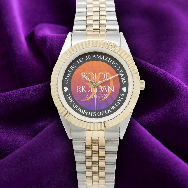 Elegant 39th Agate Wedding Anniversary Watch (Elegant 39th Agate Wedding Anniversary Wristwatch Cover Photo)