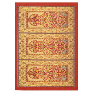 Elegant 3-Person Washable Muslim Prayer Rug 60x84" Tablecloth