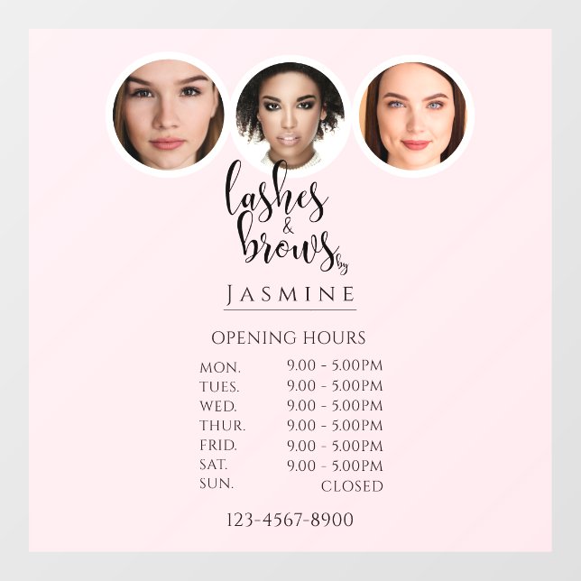 Elegant 3 Photo Lashes And Brows Opening Hours  (Sheet)