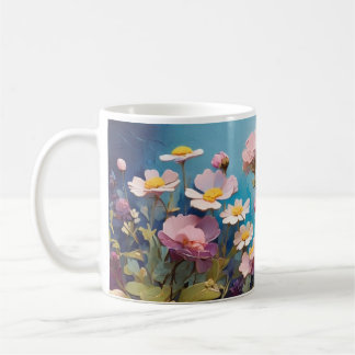 Elegant 3D Flowers Mug