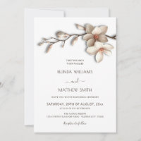 Elegant 3D Magnolia Flower Wedding