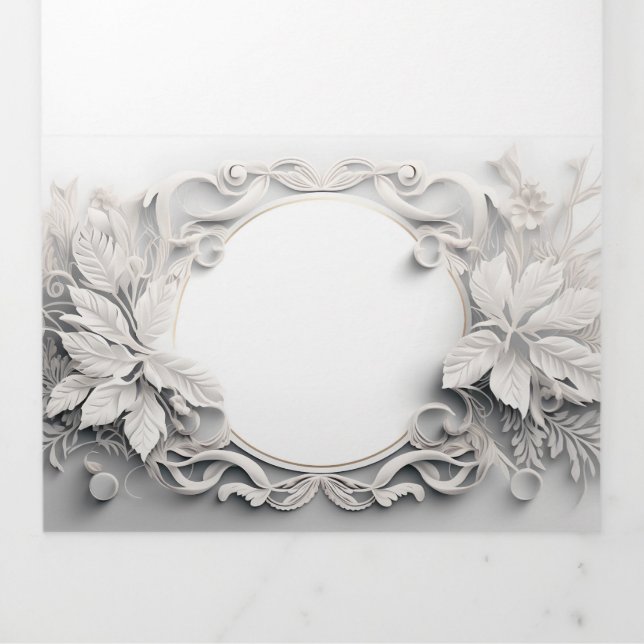 Elegant 3D wedding invitation (Cover)