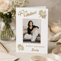Elegant 40 and Fabulous Gold Foliage 40th Birthday