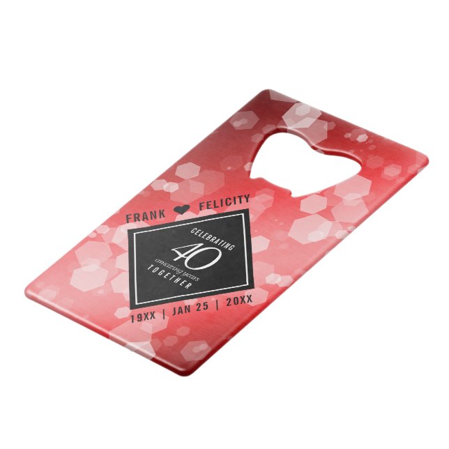 Elegant 40th Ruby Wedding Anniversary Celebration (Front Angled)