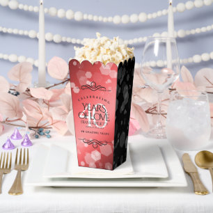 Elegant 40th Ruby Wedding Anniversary Celebration Favour Box