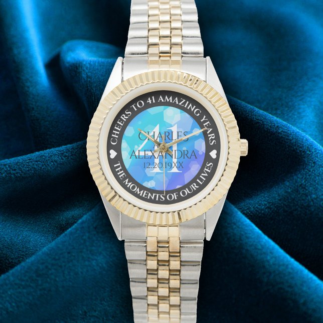 Elegant 41st Blue Topaz Wedding Anniversary Watch (Elegant 41st Blue Topaz Wedding Anniversary Wristwatch Cover Photo)