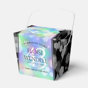 Elegant 43rd Opal Wedding Anniversary Celebration Favour Box