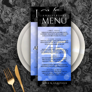 Elegant 45th Sapphire Wedding Anniversary Menu