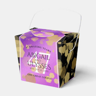 Elegant 47th Amethyst Wedding Anniversary Favour Box