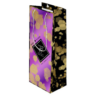 Elegant 47th Amethyst Wedding Anniversary Wine Gift Bag