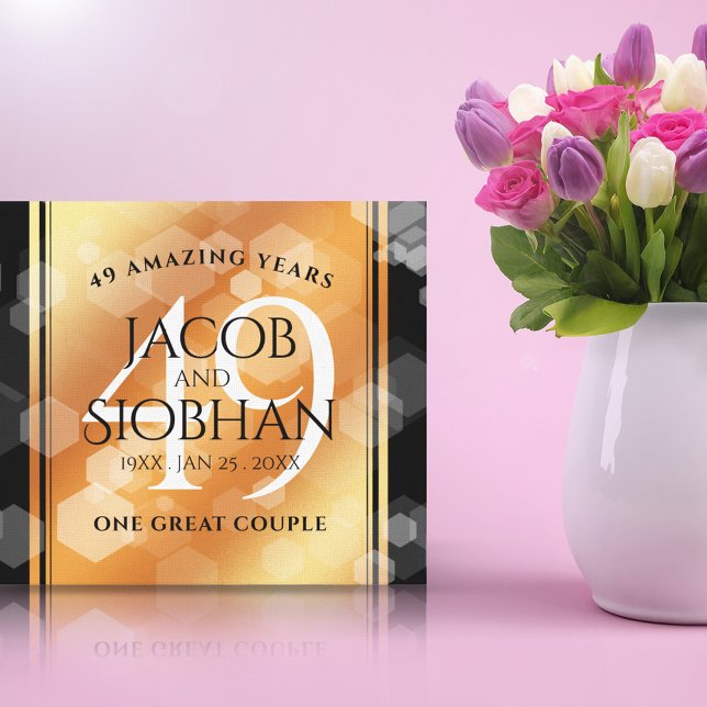 Elegant 49th Copper Wedding Anniversary Canvas Print (Creator Uploaded)